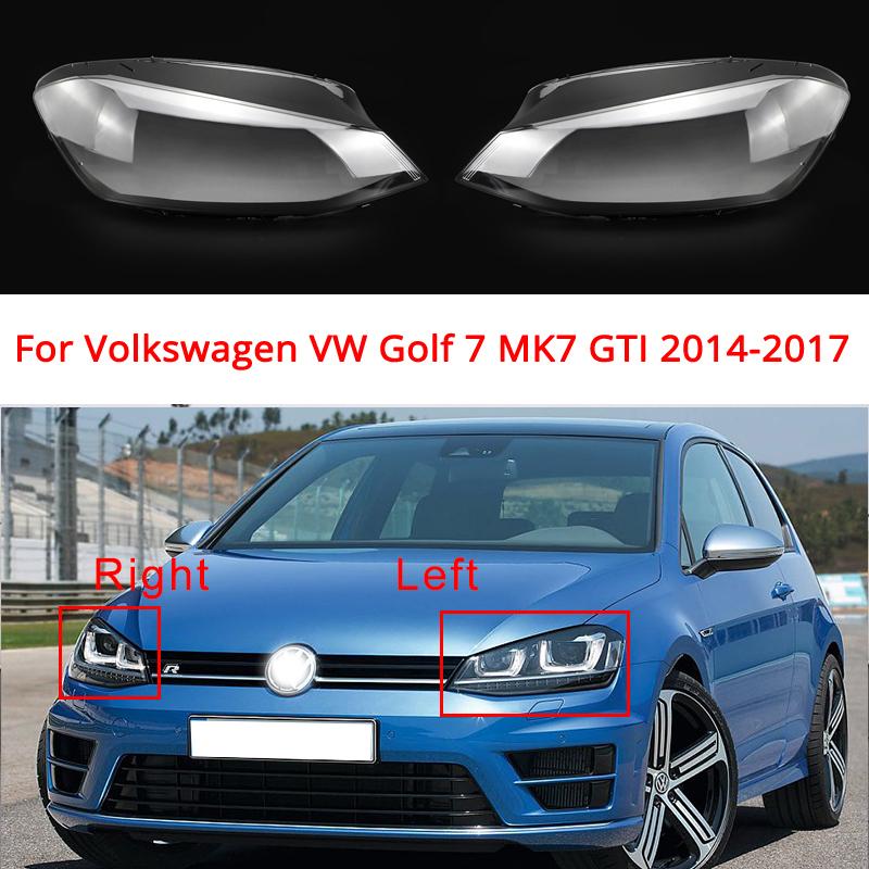 For Volkswagen VW Golf 7  MK7 GTI 2014-2017 Car Headlight Lampshade Transparent Cover Headlight Shell Lens HeadLight glass Left