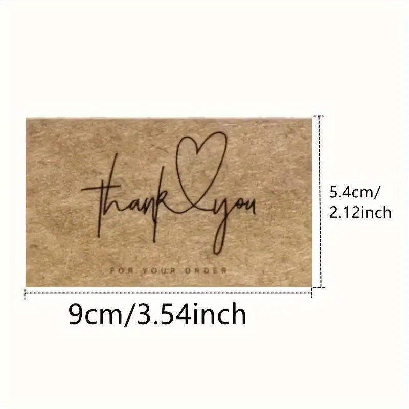 50 Kraft Paper Thank-you Cards