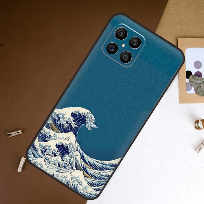Japanese Great Wave of Kanagawa Case For Honor Magic 5 Lite Magic 6 Pro 50 70 90 X6 X7 X8 X9 8X X7a X6a X8a X9a X9b Cover