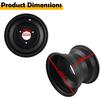 8" ATV Felge Kompatibel mit 18x9.5-8 Reifen 3-Loch für Quad Go-Kart Dirtbike ATV Buggy, Hinterrad
