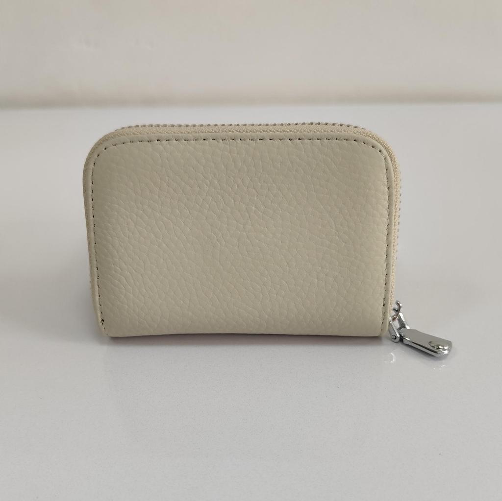 Best-Selling Women's Cowhide Zipper Accordion Card Holder with Multi-Card Slots