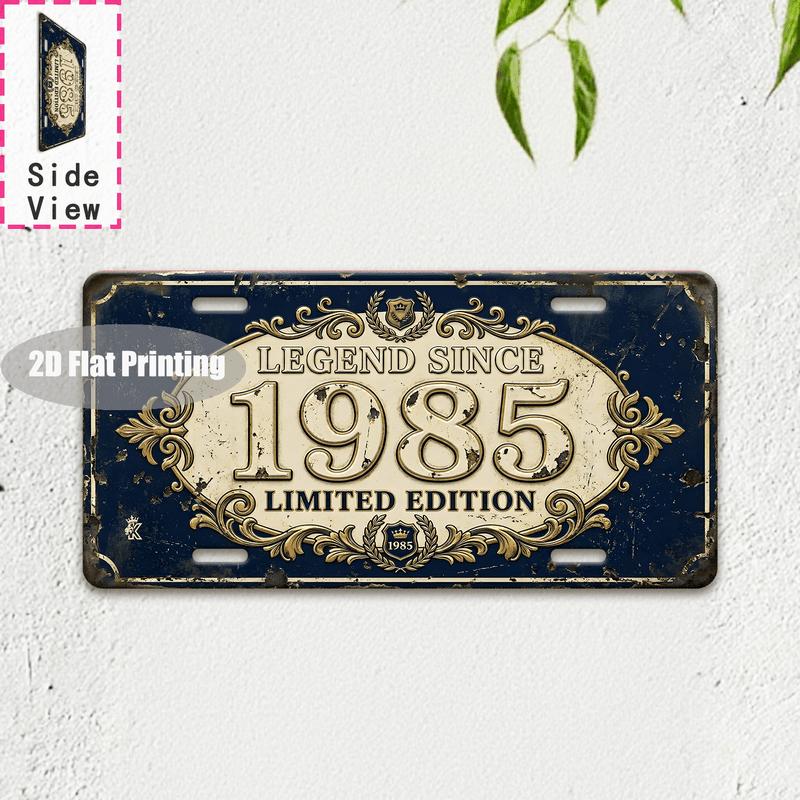 Tin Sign - Vintage Durable Metal Plaque Wall Decor, Home Office Bar Man Cave Garage Study Birth Year License Plate Wall Art