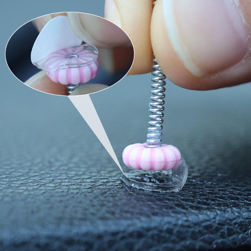 Rainbow Flower Car Ornaments Dashboard Rearview Mirror Shake Head Little Yellow Chicken Colorful Flower Decorative Accessories