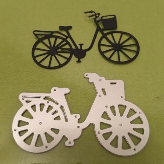 Bike Shape Cutting Die DIY Scrapbook Stencil Mold Paper Embossing Tool for Greeting Card