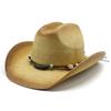 One-Word Top Western Cowboy Hat Knight Hat Sunshade Sun Protection Retro Style Straw Hat Spring And Summer