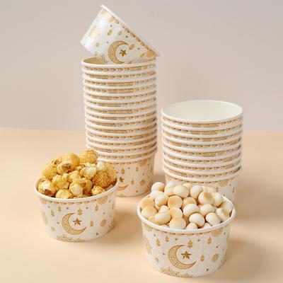 Dekoracja EID Mubarak Miska Papierowa Dekoracja Ramadan 2025 do Domu Miska Papierowa Ramadan Kareem Islamska Muzułmańska Impreza Prezenty Eid Al Adha
