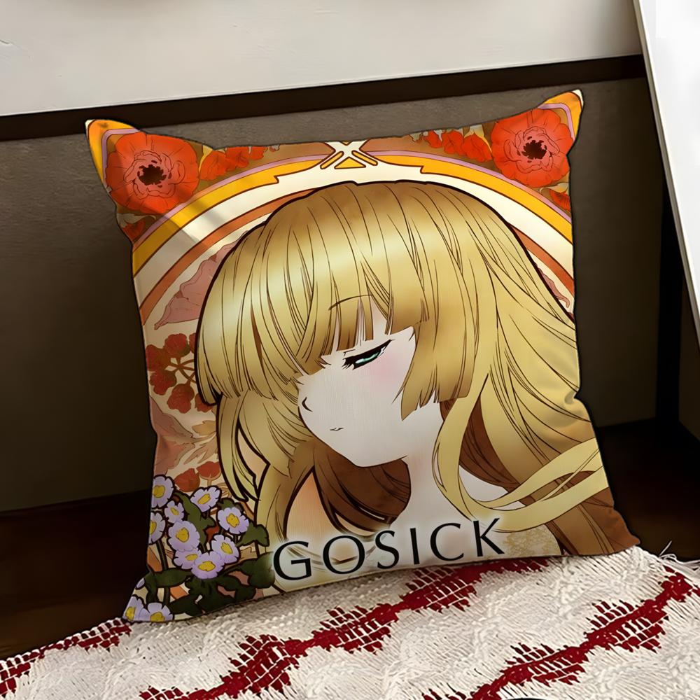 Anime cute GOSICK Cushion Cover Reversible Soft Durable Pillow Cover Home Car MultiScene Use for Daily Comfort