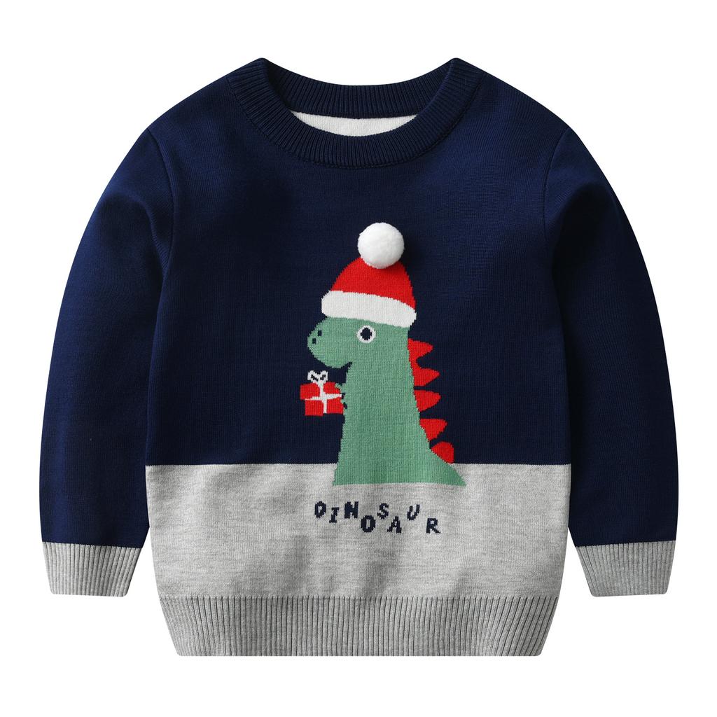 Dziecięcy sweter świąteczny Jesień Zima Dziewczęcy sweter pulowerowy Chłopięcy sweter świąteczny z kreskówek