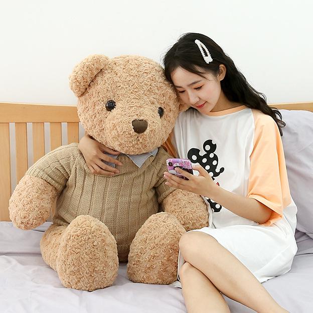 Hugs Baby Preserved Flower Bear Plush Toy - Sweater Teddy Birthday Gift