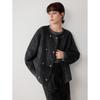 ELLE Women's Grey 90 Duck Down Short Jacket