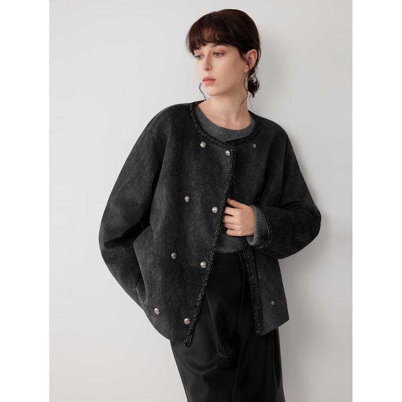 ELLE Women's Grey 90 Duck Down Short Jacket