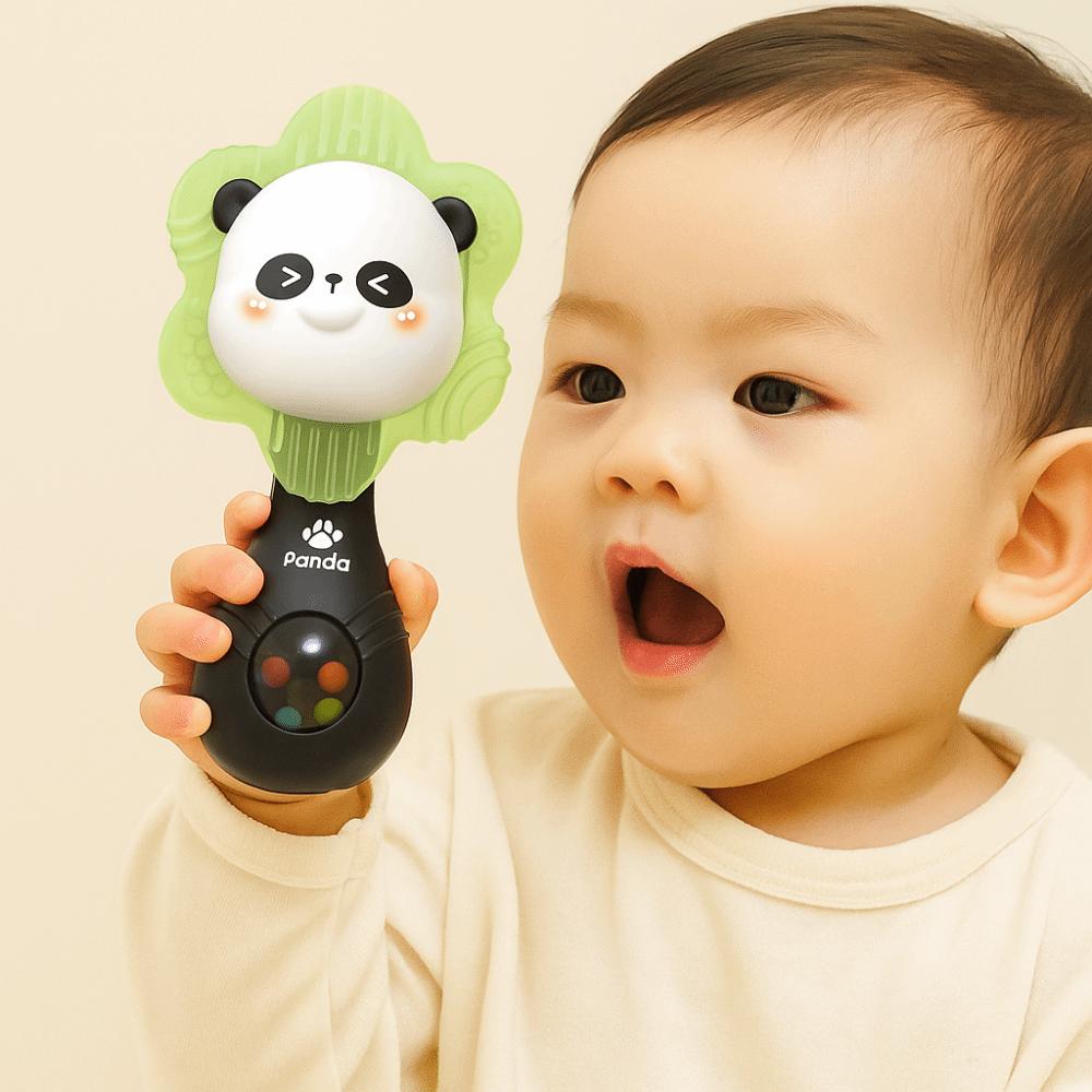 Chewable Sensory Music RattleToy Plastic Hand Cranked Bell Toys 0 12 Months