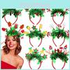 Färgglatt Julhuvudband med Festliga Ren- och Snögubbedesigner för Högtidsfiranden