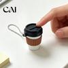 Focus Aid Clicker Toy 3D Printed Coffee Cup Clicker, Press Fidget for Stress Relief, Backpack Hanging Finger with Ball