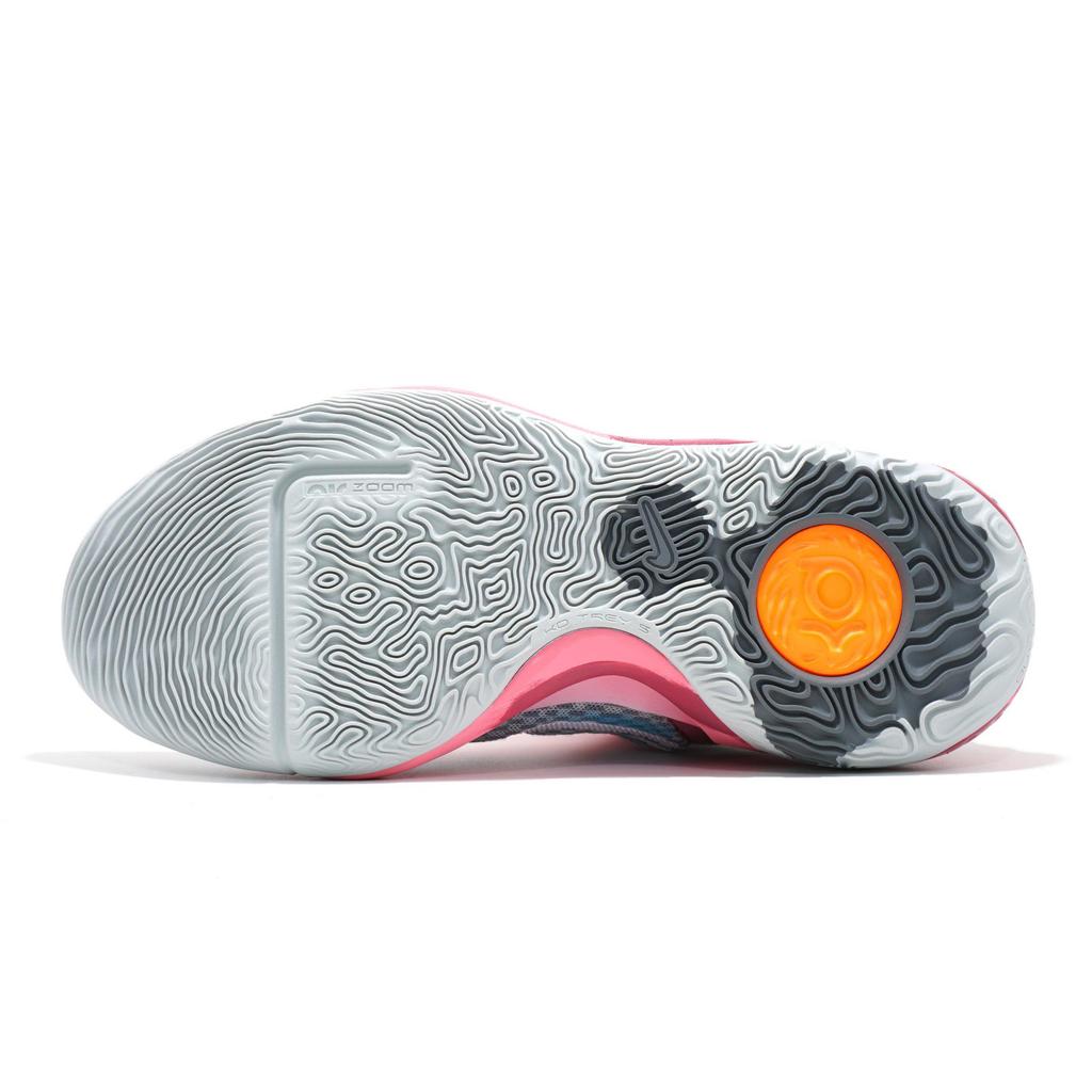 Nike KD Trey 5 IX Cushioning Slip Resistant Abrasion Resistant Breathable Mid top Basketball Shoes Unisex Blue Pink CW3402-011(Team628-)
