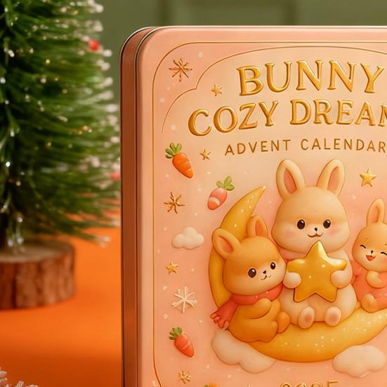 Kreslený Králík Adventní Kalendář 2025 24 Dní Vánoční Odpočítávací Kalendář Interaktivní Sváteční Kalendář Doplněk do Auta