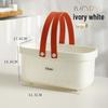 Portable Plastic Bath Storage Basket for Bathroom and Dorm Use