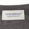 JOHN SMEDLEY Anthrazitgrau Wolle Rundhals Sommer Strickoberteile L Anthrazitgrau Gebraucht