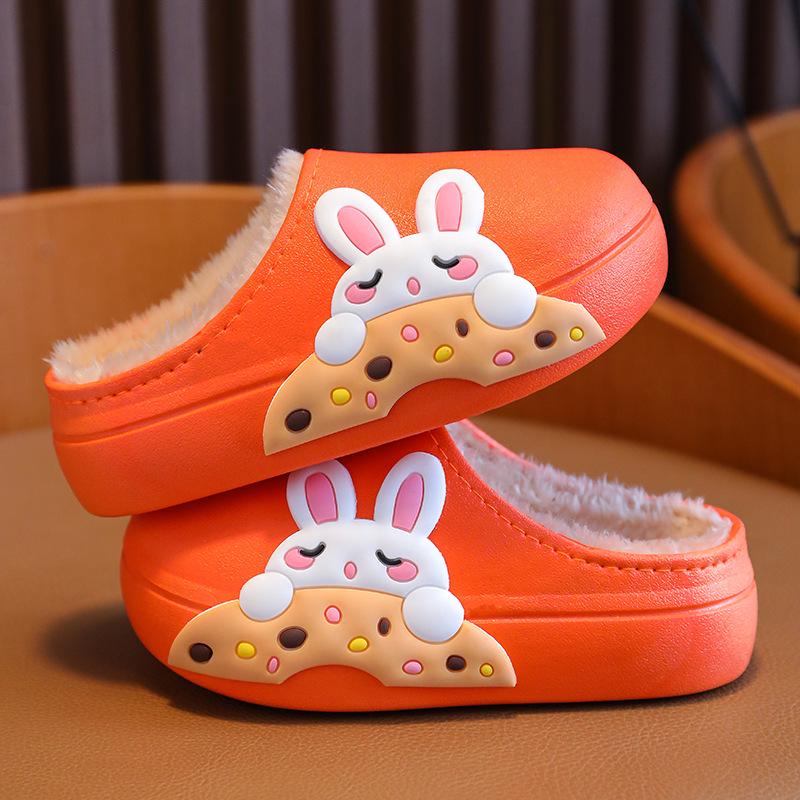 Wasserdichte Dinosaurier-Hausschuhe für Kinder - Niedliche Winter-Baumwollschuhe für drinnen für Jungen und Mädchen