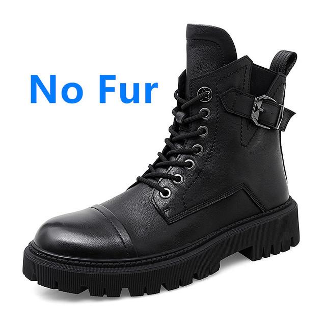 

Високоякісні чоловічі черевики з натуральної шкіри Чоловічі черевики Осінь-зима Модне взуття Чоловічий дизайн Розкішні мотоциклетні черевики Військове взуття 38