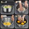 Stainless Steel Bowl Set for Washing, Cooking, and Mixing