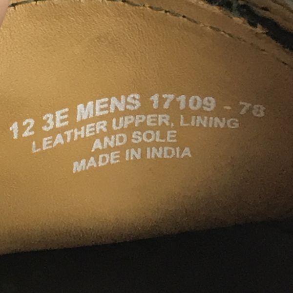 FLORSHEIM IMPERIAL KENMOOR Long Wingtip Brogue Black Size 30 Vintage USA(USED)