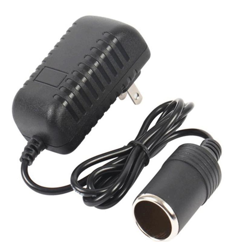 

1pc Universal Black 220V to 12V 50hz Portable Car Cigarette Lighter Socket Adapter Converter Parts 3syles US/EU/UK