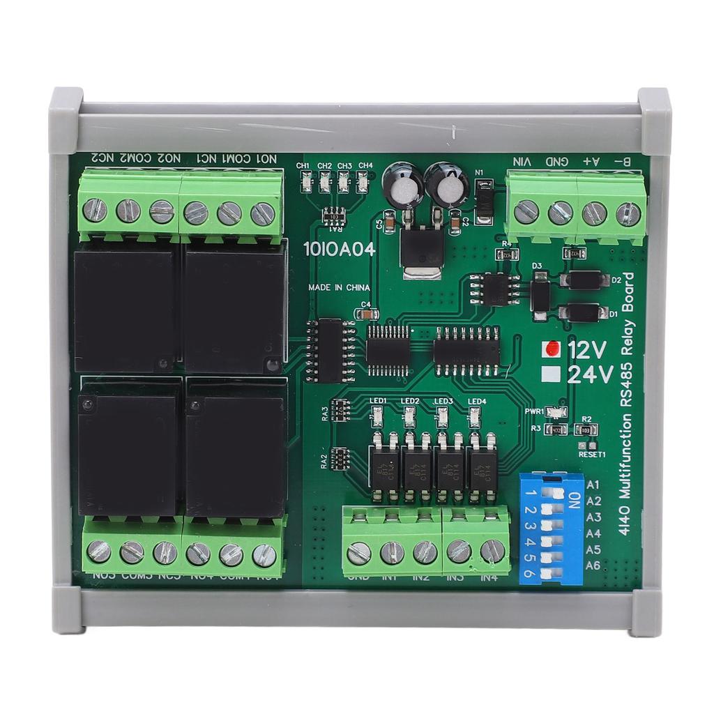 RS485 Relay Module 4 Channel Relay Control Module Board with Hardware Reset Function DC12V