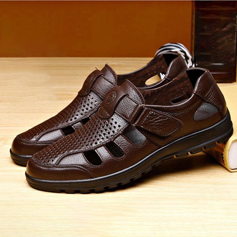 Módní letní pánské sandály Módní ležérní obuv Pánská Vydlabané Sandály Prodyšné Plážové boty Měkká podrážka Venkovní Lehká obuv