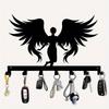 Angel Wings Metal Key Hooks 7 Hooks Wall Mounted Rustproof Elegant Decor
