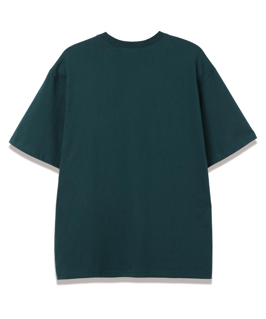 Ujeu Animal Logo Oversized Short Sleeve T-Shirt (Ds004) Green