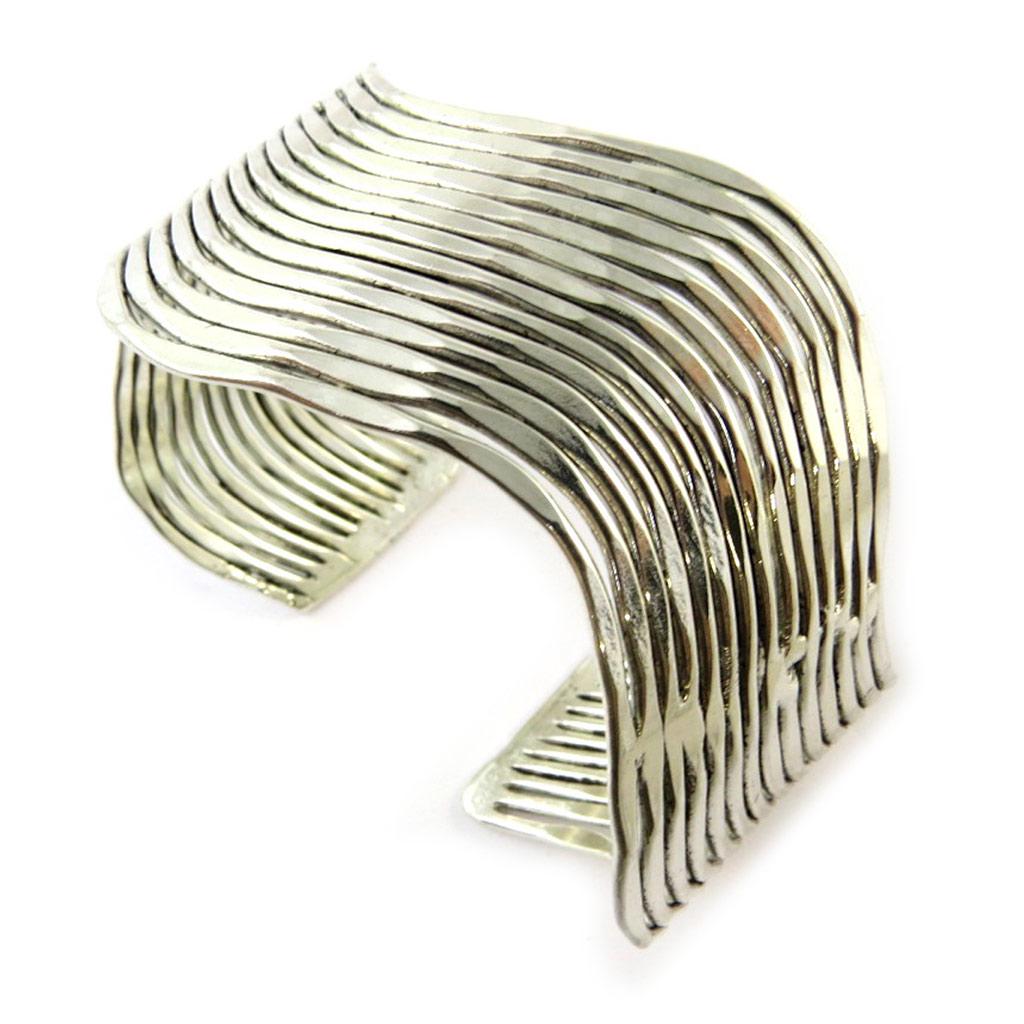 Les Trésors De Lily [N8081] - Silver 'Cleopatra' Designer Bracelet