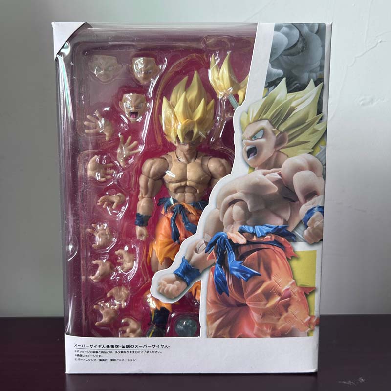 Dragon Ball Z Son Goku SSJ Battle Damage Legendary Super Saiyan Action Figure Model Toys Joint Movable Doll Birthday Present
