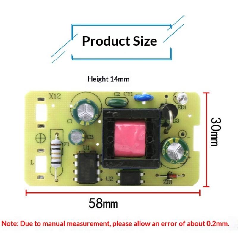 1Pcs Step-Down Power Supply Board 5V 2A Adapter Ac220V To Dc 5V Switching Power Supply Module