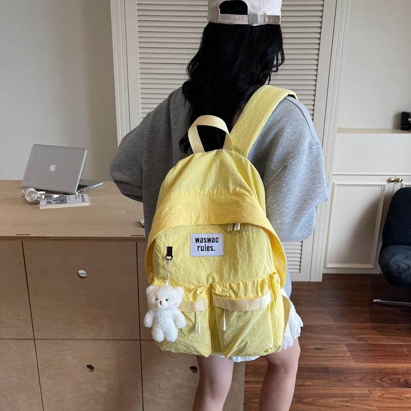 School bag female college student simple new spring and summer high school student backpack campus high value backpack