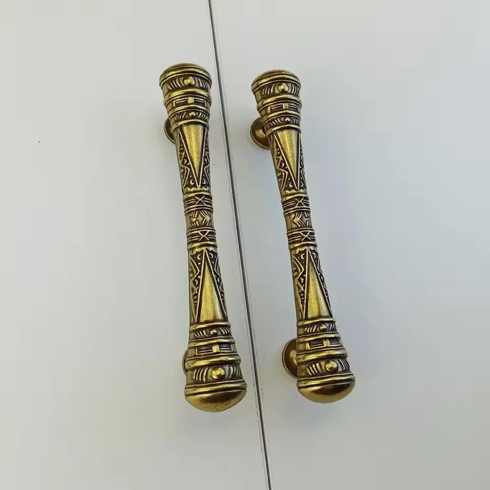 Antique Drawer Pull Jewelry Box Wardrobe Cabinet Key Handle Gift Box Jewelry Box Handle Hole Pitch 58mm