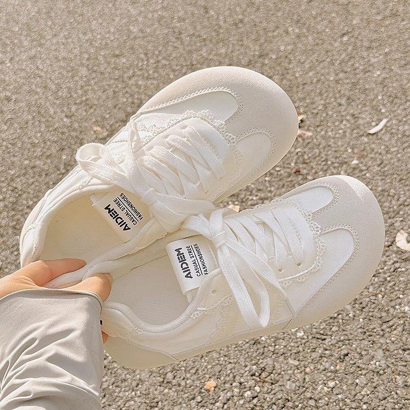 Ballet Puff Little White Shoes Women's Summer Thin Breathable New Niche Skirt Versatile Board Shoes