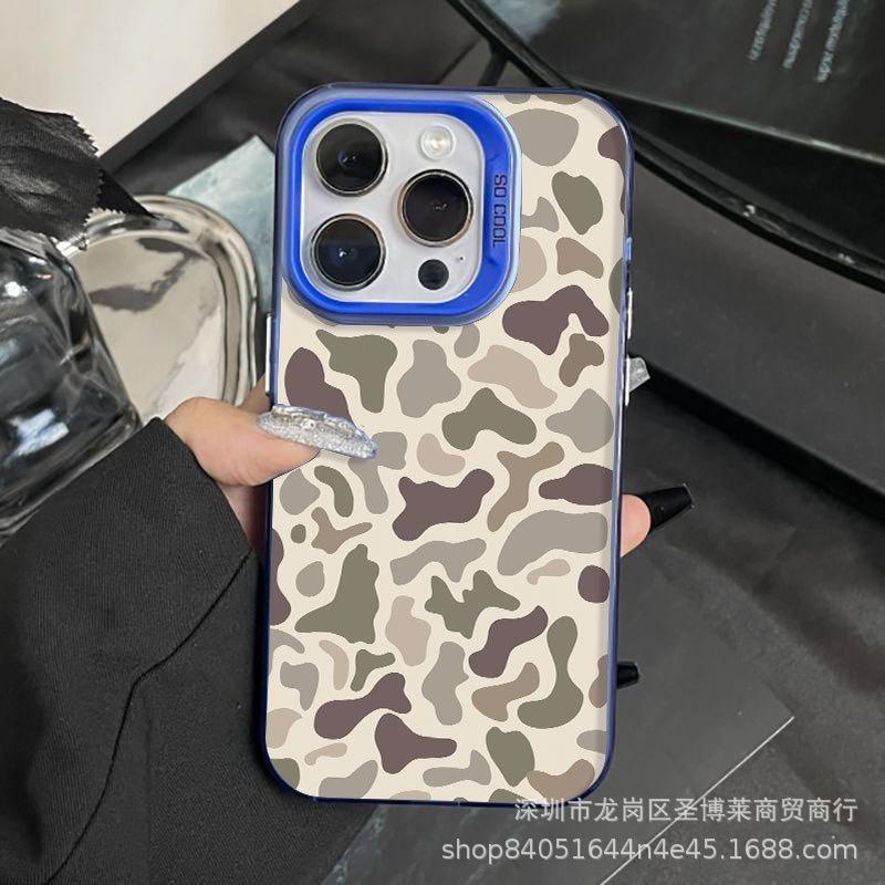 The New Camouflage Is Suitable for Apple 15 Colored Silver iPhone14Pro Creative 11promax Matte 16 Protective Case 17.