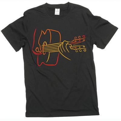 Herren Gitarrist T-Shirt Gitarrenspieler Musik 3D kreatives T-Shirt