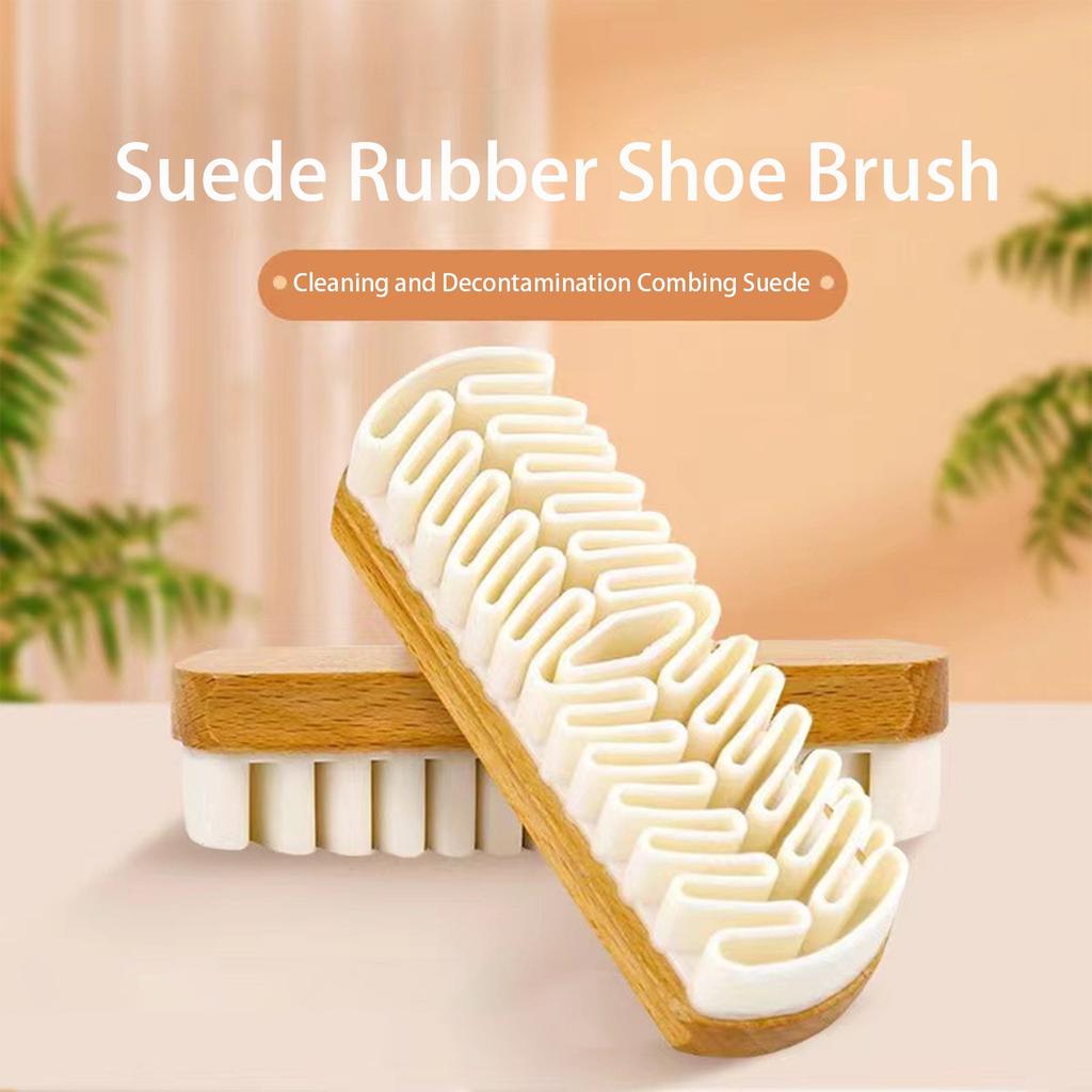 Suede Shoe Brush And Eraser,Suede Brush And Eraser, Soft Suede Shoe Brush Cleaner, Suede Cleaning Brush For Shoes, Bags, Jacket, Purse, Sofa With Wood
