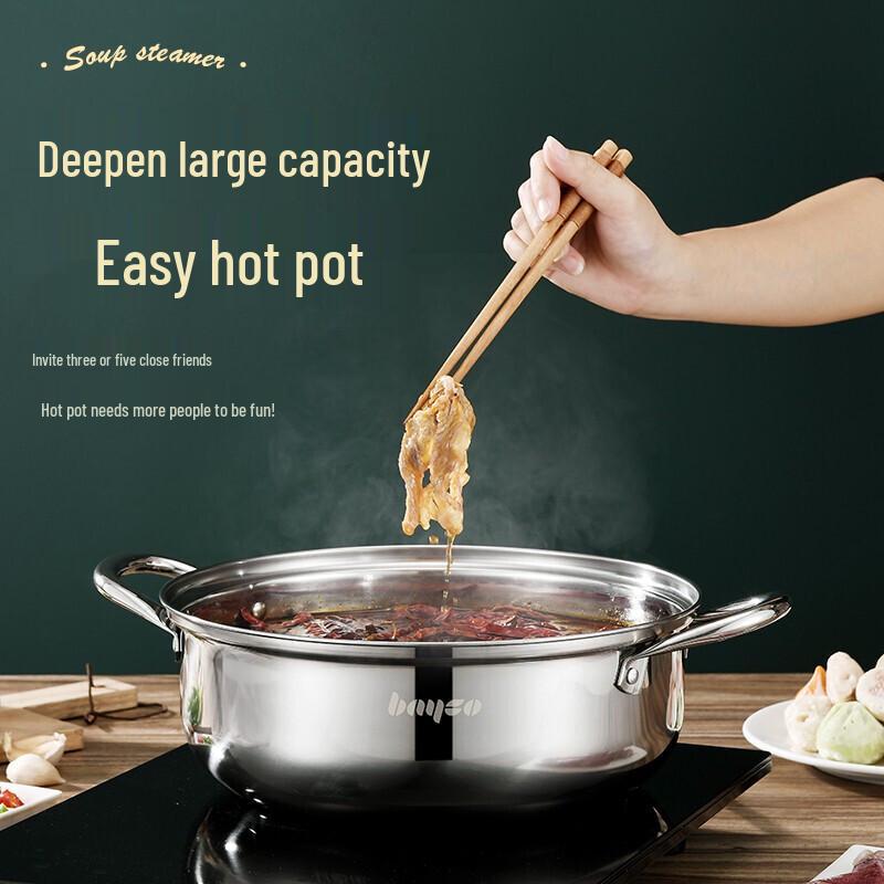 BAYCO 28cm Stainless Steel Multi-purpose Steamer Pot