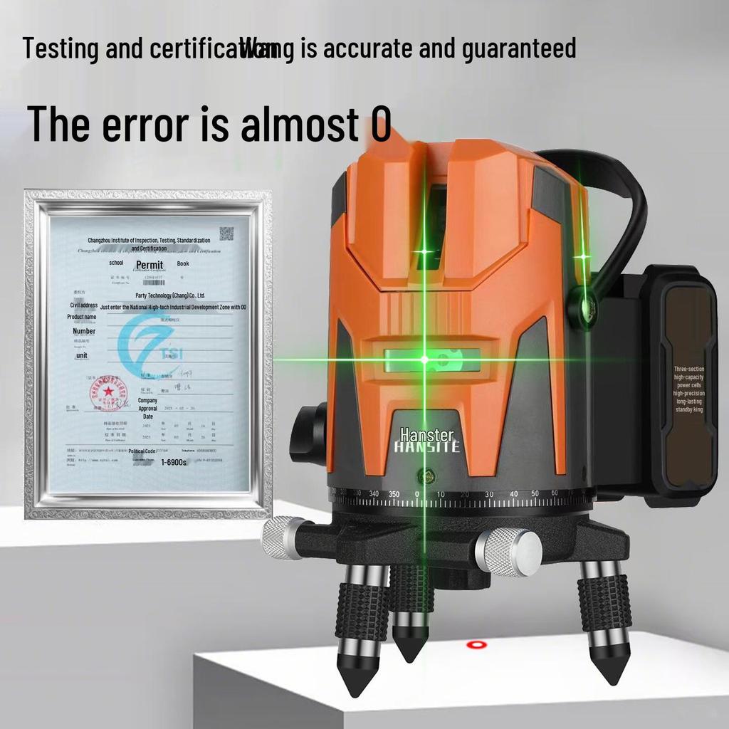 High-Precision Green Light Infrared Laser Level for Indoor/Outdoor Use