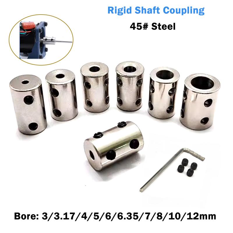 

Rigid Shaft Coupling 45#Steel 3/3.17/4/5/6/6.35/7/8/10/12mm Motor Joint Connector For 3D Printers, Motor Accessories, DIY Model 12mm-12mm(1PCS)