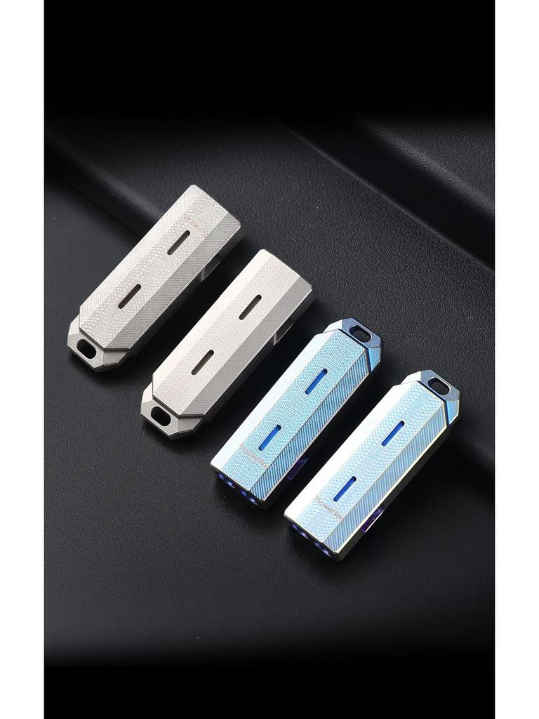 Titanium Alloy EDC Survival Whistle - High Decibel Double Hole for Outdoor Camping