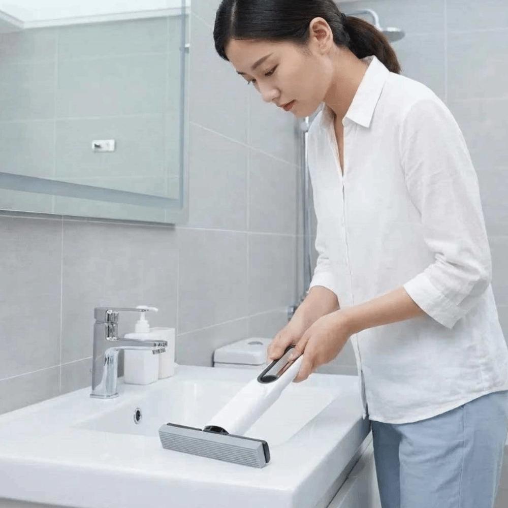 Folding Handheld Mop Sponge Absorbent Sponge Head Mop Lightweight Lazy Mop Bathroom