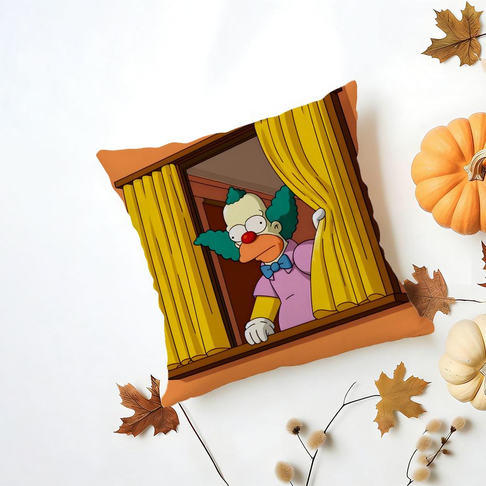 TThe Simpsons Cushion Cover Washable Linen Pillowcase Soft for Daily Sofa Bed Home Room Decor