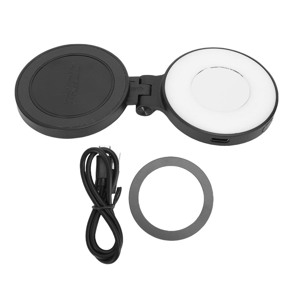 Magnetic Selfie Light Support For Magsafe Stepless Dimmable Folding Phone Selfie Ring Fill Light for Video Recording Makeup Phot