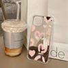Cute Mirror Face Love Heart Pattern Phone Case For iPhone 16 15 14 13 12 11 Pro Max XS X XR 7 8 Plus Shockproof Girl Back Cover