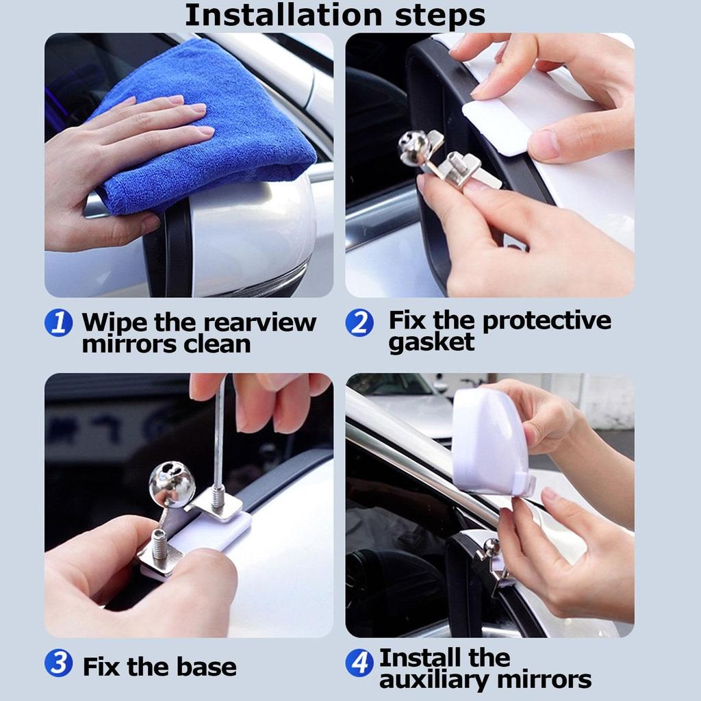 Gevrkjenp Rear Convex Mirror, Blind Spot Mirror, Vilamer Car Auxiliary Wide Angle Mirror -