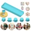 6/12Pcs Cake Pop Mold Set with Tray Heart Square Cloud Oval Round Shapes Cake Molds Food-Grade Plastic Baking Tool for Birthday Party